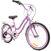 Sun baby Heart Bike Kinderfahrrad 20 Zoll Mädchen, Fahrrad für Kinder ab 6 Jahre, 6-Gang Shimano, V-Brake, Gepäckträger, Reflektoren (Lila, 20 Zoll)