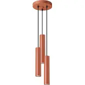 Sollux Pendelleuchte LAGOS 3P roter Ocker 3xGU10 10W Stahl 108x19.5x19.5cm