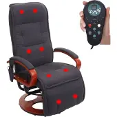 Mendler Relaxliege ARLES II, Relaxsessel Massagesessel, MIT Massage Stoff/Textil dunkelgrau