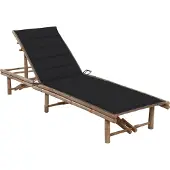 Prolenta Maison Exclusive - Garten-Sonnenliege mit Auflage Bambus