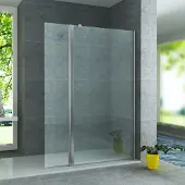 BELVIT Duschwand 200x30cm 8mm Glas mit Nanobeschichtung Duschabtrennung
