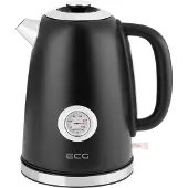 Ecg RK 1700 Magnifica Nero | Wasserkocher | Volumen 1,7 Liter | Filter für Wassersteinreste | 2200 W | schwarz |