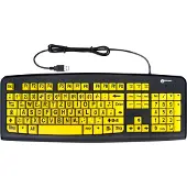 Geemarc Telecom Geemarc KBSV3_YEL_GE Tastatur mit großen Tasten und extra großer Schrift (Schwarz auf Gelb) mit Windows XP, Vista, 7, 8, 10 kompatibel - plug&play (deutsche Version)