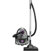 Bestron Staubsauger mit Beutel, Bodenstaubsauger inkl. 3 Staubsaugerbeutel, 94cm Teleskopstange & 7.5m Aktionsradius, auswaschbarer HEPA12 & Mikrofilter, Farbe: Lila/Silber