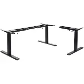 Mendler Gestell MCW-D40, variables Tischgestell für Eck-Schreibtisch, elektrisch höhenverstellbar Memory 45kg schwarz