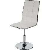 Chefgastro Esszimmerstuhl | HxBxT 103x43x54cm | Sitzhöhe 41cm | Kunstleder | Weiß | Stuhl Küchenstuhl