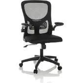 Hjh OFFICE Home Office Bürostuhl BELIO Schreibtischstuhl mit abklappbaren Armlehnen Stoff / Netzstoff Drehstuhl