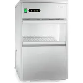 Klarstein Eiswürfelmaschine, Profi Ice Maker, Eiswürfelbereiter für Klare Eiswürfel, Eiswürfelmaschine für Gastro & Zuhause, Leise Eiswürfelmaschine Groß mit Eiswürfelbehälter, 160W, 25kg/Tag, Silber