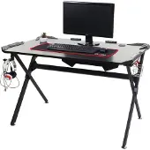 Mendler Schreibtisch MCW-F11, Computertisch Jugend-Schreibtisch, Gaming 120x75cm MVG schwarz