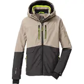 Killtec KSW 201 Boys Ski Jacket hellsand/dunkelstein/neongelb (00331) 116