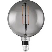 Ledvance SMART+ WiFi Filament Globe, Intelligentes Leuchtmittel, WLAN, Grau, E27, Warmweiß, 2500 K