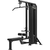 Tunturi Platinum Dual Lat Pulldown/Low Row Kraftstation – Fitnessgerät – Pin loaded Heimtrainer – V-Serie