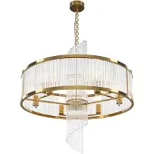 Maytoni Hängelampe Kronleuchter Rund Gold Transparent 6xE14 60W Wohnzimmer