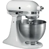 KitchenAid 5K45SSESL, Standmixer, Silber, Edelstahl, Schlagen, Kneten, Mixen, Rührer, 1,15 m, 4,3 l, 220 RPM