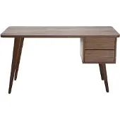 Miliboo - Design-Schreibtisch Nussbaum L140 cm FIFTIES