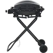 vidaXL Gasgrill Tragbar mit Kochzone Schwarz
