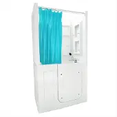 AcquaVapore Seniorendusche und Sitzwanne Kombination Wanne mit Tür S08D-B-L 110x68x205cm