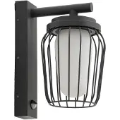 LUCANDE Aussenwandleuchte mit Bewegungsmelder Chandan , dimmbar, schwarz, Aluminium, Modern
