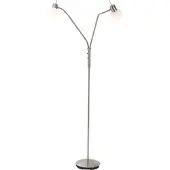 Nowa Stehleuchte Metall Nickel matt, 2x E14 LED