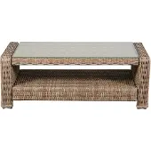 Ebuy24 Gram Couchtisch Garten mit Glasplatte, natur.