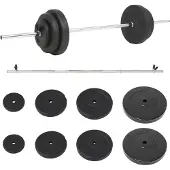 vidaXL Langhantel mit Gewichten 60 kg