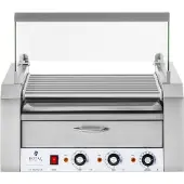 Royal Catering Rollgrill mit Deckel und Wärmeschublade für Brötchen 16 HotDog Würstchen 2200W 230V