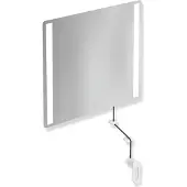Hewi LED-Kippspiegel basic, matt der Serie 801, mit integrierter LED-Beleuchtung signalweiß