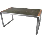 DELUKE Gartentisch ERIKA - Kunststoff, Teakbraun, 160x90x74cm | Terrassentisch Wetterfest Outdoor Tisch