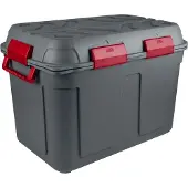 Sunware Aufbewahrungsbox Q-Line Outdoor mit Deckel 79 x 54,5 cm 160 L anthrazit-rot