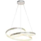 LUCANDE LED-Hängeleuchte Gunbritt, Ø 80 cm, silber, dimmbar
