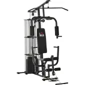 MEIYOU KraftstationFitnessstationFitnessgerätMultifunktionKrafttrainingMultistationTrainingsstationmitLatzugButterflystange45kgGewichtenSeil,FitnessgerätefürZuhauseSchwarz