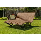 SCALANT Waldsofa Premium mit Auflage und Kissen, WPC-Latten, Wellenliege, Sonnenliege