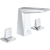 GROHE 3-Loch-Waschtischbatterie Allure Brilliant 20626, Zugstangen-Ablaufgarnitur 1 1/4'', chrom