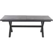 Siena Garden Sincro Dining Tisch, ausziehbar – 200/260 x 100 cm, Aluminium (matt anthrazit) & HPL T