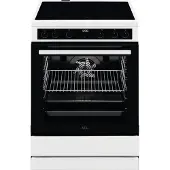 AEG CCB6441ABW Elektroherd, Weiß, 73 l Volumen, 59,6 cm Breite, , Ober-/Unterhitze + Umluft, 4 Kochfelder, Display, integrierte Uhr
