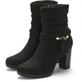 LASCANA Stiefelette Stiefel, Boots mit Blockabsatz und Schmuckelement VEGAN