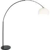 Steinhauer Stehleuchte Sparkled Light 1-flammig Schwarz Matt/ Kunststoff Matt 125-166x34cm