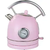 Moa Retro Wasserkocher - Pastell Rosa - Elektrisch - Edelstahl - EK4TP