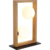 Globo Moderne Tischlampe Nanda Schwarz mit Holz