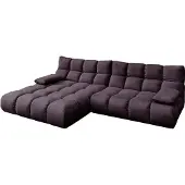 KAWOLA Sofa VIVIEN Ecksofa Velvet purple Longchair links