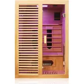 Dewello Infrarotkabine Infrarotsauna HAMLIN 130cm x 105cm inkl. Keramikstrahler, Karbon Bodenstrahler