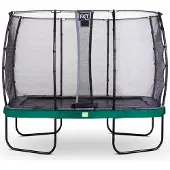 Exit Elegant Trampolin 214x366cm, mit Sicherheitsnetz, Rechteckig, Grün