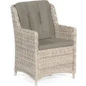 SonnenPartner Avatar Garten-Sessel Gartenstuhl Alu mit Polyrattan white-coral