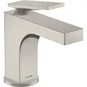 Hansgrohe Einhebel-Waschtischmischer AXOR CITTERIO 90 m ZAG HGri Rautenschliff Stain st optic Hebelgriff, Rautenschliff stainless steel optic