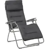 Lafuma Relaxsessel Futura, Be Comfort, klappbarer Gartenstuhl, verstellbar, 117 x 83 x 70 cm, Stahl / Polyester / PVC, dunkelgrau