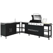 vidaXL Gasgrill-Set 4+1 HOEK DE & AT Modell