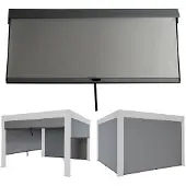 Mendler Seitenwand für Pergola MCW-L46, Pavillon Rollo Ersatzseitenwand, Stoff/Textil sturmfest 3x4m anthrazit