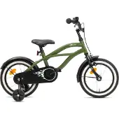 Nogan Rumble Kinderfahrrad – 14 Zoll – Armeegrün - komplett mit Stutzräder