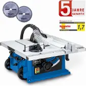 Scheppach Tischkreissäge HS105 Profi Gerät 2000W Schnitthöhe 75mm 2. Sägeblatt