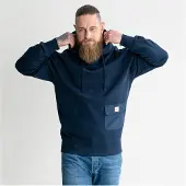 Stier Heavy Hoodie Functional Pocket organic Baumwolle XL Navy